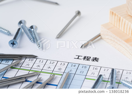 Schedule, boards, round nails, and tapping screws Schedule, boards, round nails, and tapping screws 138018236