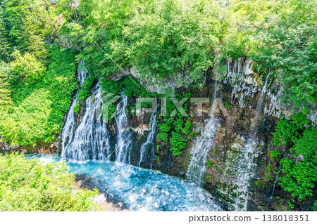 Biei Town, Hokkaido: A famous tourist spot in summer in Hokkaido - Shirahige Falls Biei Town, Hokkaido: A famous tourist spot in summer in Hokkaido - Shirahige Falls 138018351