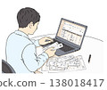整理收據和發票，以便準備報稅表 138018417