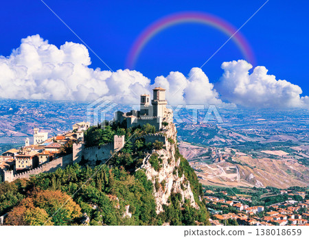 Rocca and townscape of the Republic of San Marino Rocca and townscape of the Republic of San Marino 138018659