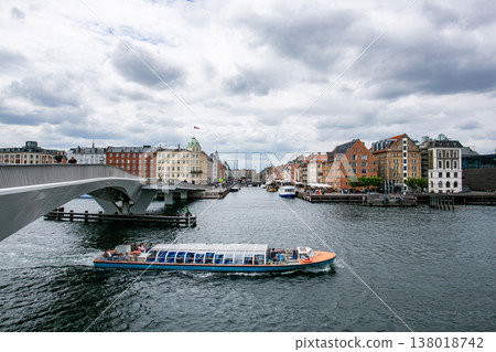 The Inner Harbour Bridge in Copenhagen is a quintessential waterfront landmark of Denmark. 138018742