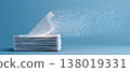 DX Promotion and Paperless Concept | Business Image of Converting Paper Documents into Digital Data 138019331