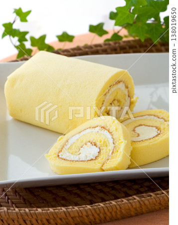 Roll cake and tea Roll cake and tea 138019650