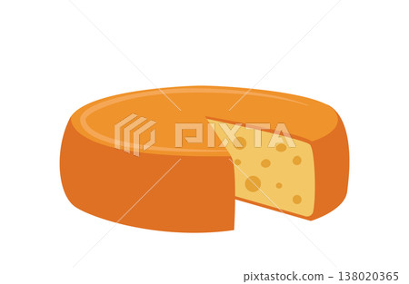 橙色外皮的圓形乳酪 橙色外皮的圓形乳酪 138020365