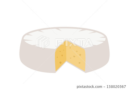 A small, round piece of white mold cheese A small, round piece of white mold cheese 138020367