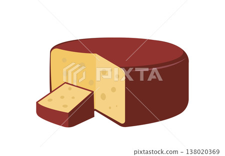 Hard cheese with a red rind Hard cheese with a red rind 138020369