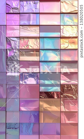 AI影像：背景素材為色彩柔和、閃閃發光的磁磚。 138020505