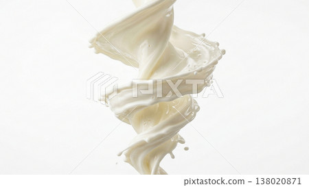 抽象背景，牛奶旋轉 138020871