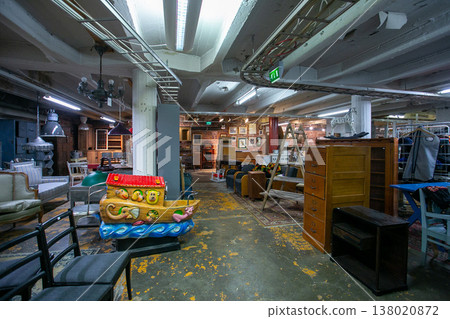 A second-hand shop featuring antique European items and furniture. 138020872