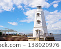 The white Old Sakai Lighthouse in Sakai Old Port (a tourist attraction in Sakai City, Osaka Prefecture) The white Old Sakai Lighthouse in Sakai Old Port (a tourist attraction in Sakai City, Osaka Prefecture) 138020976