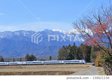 初春大糸線特快梓前往安曇野 初春大糸線特快梓前往安曇野 138021130