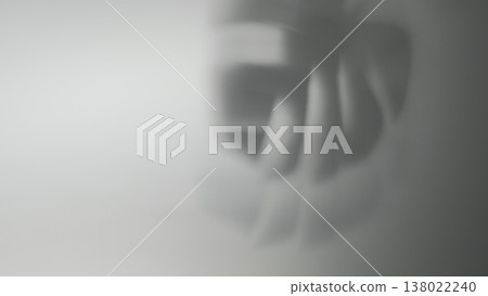 Monstera shade. Exotic plant. Blur gray tropical foliage organic light reflection nature on environmental abstract art background. 138022240