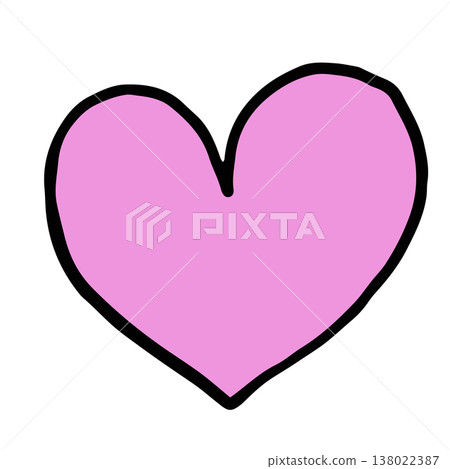 Hand drawn pink heart with black outline for tattoo, fabric print, decorations, clip art, love logo, icon, Valentine's Day, social media post, card, sign, symbol, February element, fabric print, pin Hand drawn pink heart with black outline for tattoo, fabric print, decorations, clip art, love logo, icon, Valentine's Day, social media post, card, sign, symbol, February element, fabric print, pin 138022387