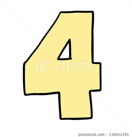 Hand writing 4 number for number design, math, font, counting, text, message, initials, card, sticker, tattoo, education book, name design, shirt print, brooch, pin, patch, icon, kid drawing style Hand writing 4 number for number design, math, font, counting, text, message, initials, card, sticker, tattoo, education book, name design, shirt print, brooch, pin, patch, icon, kid drawing style 138022391