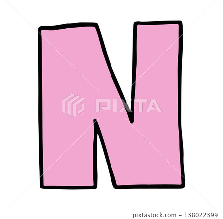 Hand writing N alphabet letter for a to z, font, typography, text, message, initials, card, sticker, tattoo, education book, name design, shirt print, brooch, pin, patch, icon, kid drawing style Hand writing N alphabet letter for a to z, font, typography, text, message, initials, card, sticker, tattoo, education book, name design, shirt print, brooch, pin, patch, icon, kid drawing style 138022399