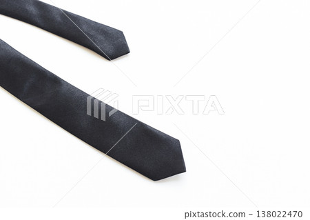 black necktie isolated on white background, father day concept and business style black necktie isolated on white background, father day concept and business style 138022470