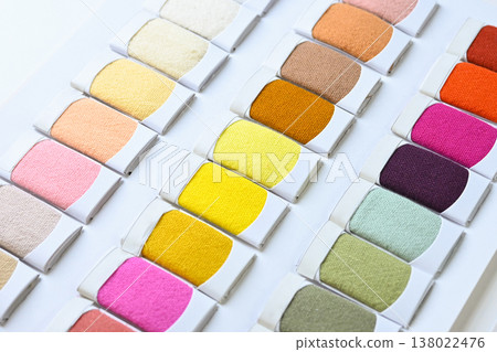 sample color shade of colorful fabric textile of clothing industry sample color shade of colorful fabric textile of clothing industry 138022476