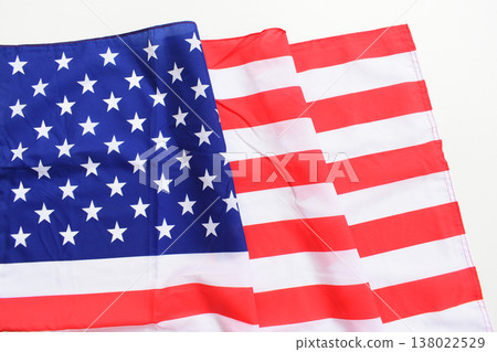 american wave flag isolated on white background, USA american wave flag isolated on white background, USA 138022529