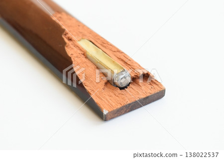 part of broken wood acoustic guitar isolated on white background part of broken wood acoustic guitar isolated on white background 138022537
