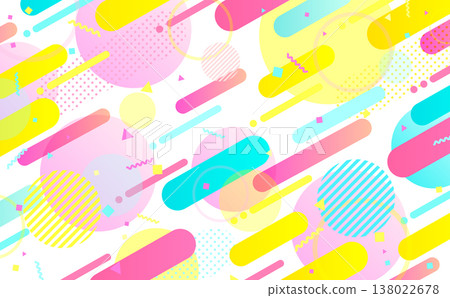Colorful pop abstract transparent background_horizontal 138022678