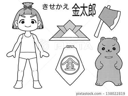 一款可愛的手繪風格金太郎換裝遊戲（漫畫風格） 138022819