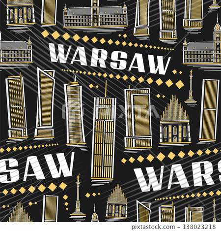 Vector Warsaw Seamless Pattern 138023218