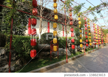 Lanterns at shrines and temples in China 138023813