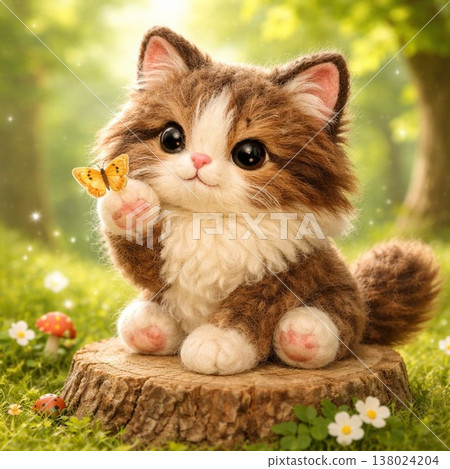 可愛的挪威森林貓 138024204