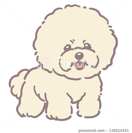 比熊犬插圖材料。向量圖素材。 比熊犬插圖材料。向量圖素材。 138024281