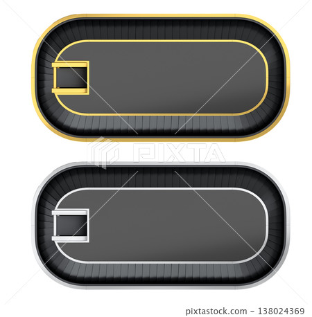 Set of Airport luggage conveyor belt from baggage claim area on white background. 138024369