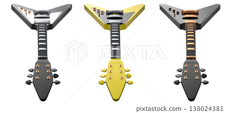 Set of electric acoustic guitar isolated on white transparent background. Set of electric acoustic guitar isolated on white transparent background. 138024381
