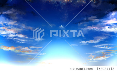一天中不同時段的天空、雲彩和太陽背景。 一天中不同時段的天空、雲彩和太陽背景。 138024512