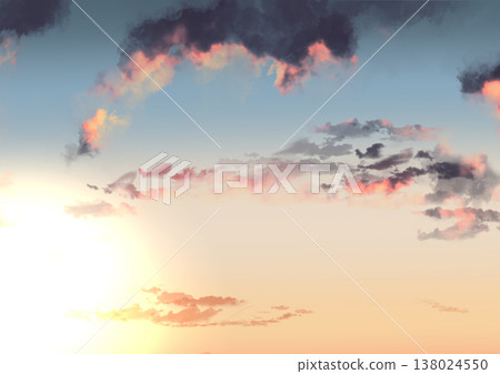 Backgrounds of the sky, clouds, and sun at various times of day Backgrounds of the sky, clouds, and sun at various times of day 138024550