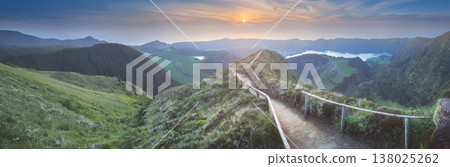 Mountain landscape Ponta Delgada island, Azores 138025262