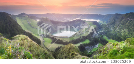 Mountain landscape Ponta Delgada island, Azores Mountain landscape Ponta Delgada island, Azores 138025269