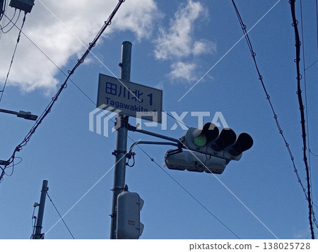 Traffic light with display board 138025728
