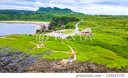 無人機航拍畫面,沖繩縣北部邊戶岬,沖繩島最北端。 無人機航拍畫面,沖繩縣北部邊戶岬,沖繩島最北端。 138025797