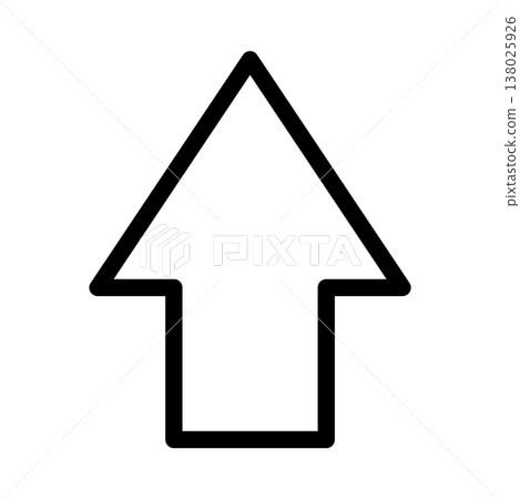Simple, thick upward-pointing arrow Simple, thick upward-pointing arrow 138025926