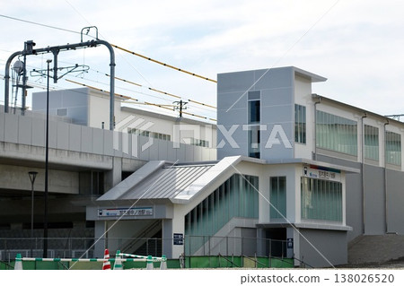 Exterior view of the new station building at Kagiya-Nakanoike Station on the Meitetsu Kowa Line (Tokai City, Aichi Prefecture) 138026520