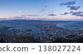 A panoramic view of Hakodate city and bay at dusk, as seen from Mount Hakodate (Hakodate City, Southern Hokkaido) A panoramic view of Hakodate city and bay at dusk, as seen from Mount Hakodate (Hakodate City, Southern Hokkaido) 138027224