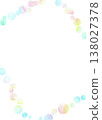 Watercolor pastel dot frame. Abstract watercolor background. 138027378