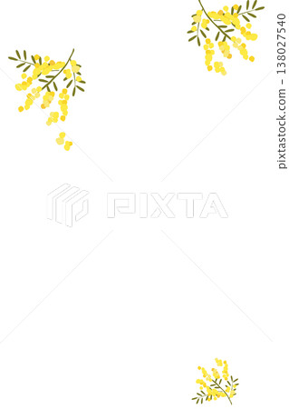 背景插圖,以含羞草花為主題(直式版) 背景插圖,以含羞草花為主題(直式版) 138027540