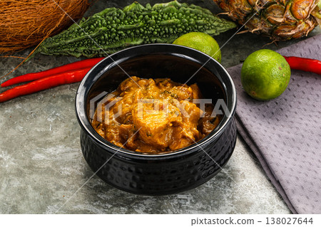 Indian cuisne - Chicken massala with sauce Indian cuisne - Chicken massala with sauce 138027644