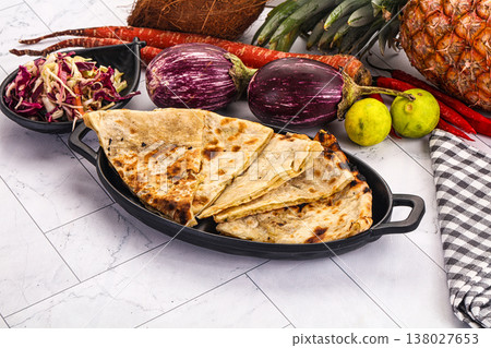 Indian stuffed potato bread Paratha Indian stuffed potato bread Paratha 138027653