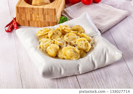 Tasty Russian dumplings with meat Tasty Russian dumplings with meat 138027714