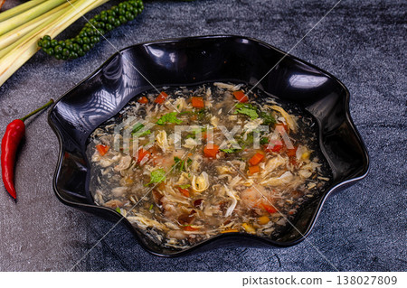 Natural crab soup with prawn Natural crab soup with prawn 138027809