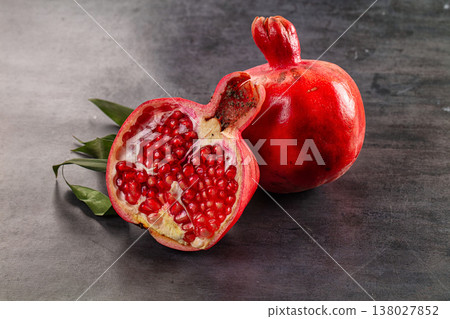 Ripe sweet juicy pomegranate fruit 138027852