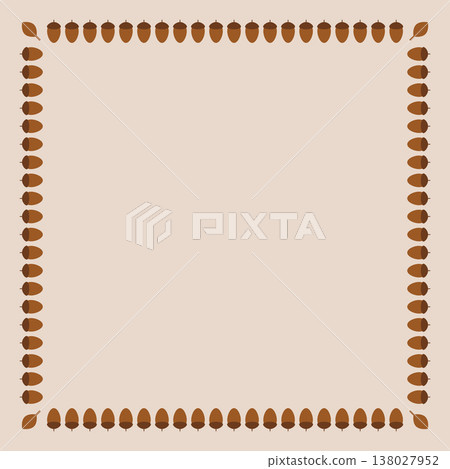 A square decorative frame for autumn, featuring autumn flavors, seasonal events, and Scandinavian-style acorns. A square decorative frame for autumn, featuring autumn flavors, seasonal events, and Scandinavian-style acorns. 138027952