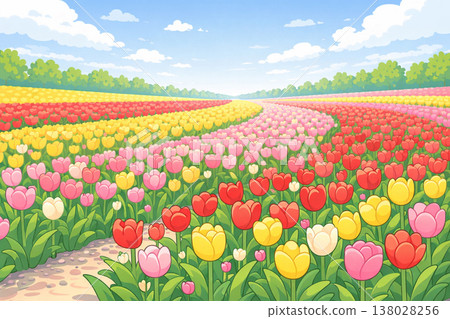 Tulip field 138028256
