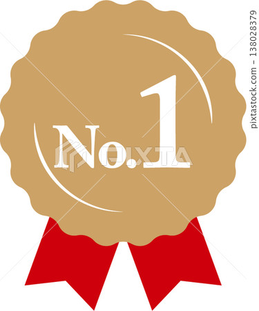 Rank 1: Medal and Ribbon Rank Icon No. 1 Red Gold Rank 1: Medal and Ribbon Rank Icon No. 1 Red Gold 138028379